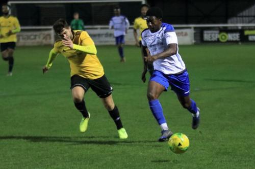 Broadfields Sam Horan (L) and Enfields Charles Brownx