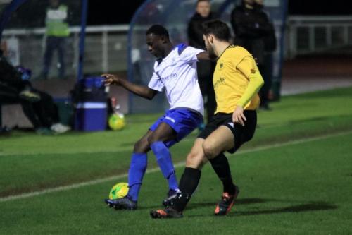 Enfields Mo Koita (L) and Broadfields Dene Gardner