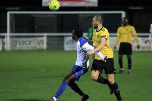 Enfields Samson Esan (L) and Broadfields Harry Henley