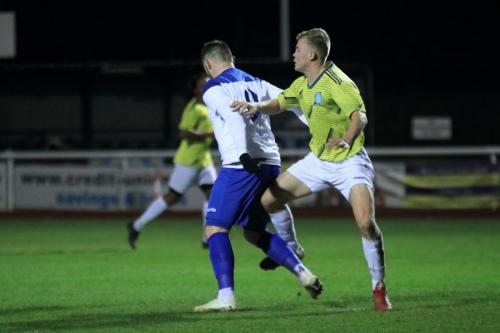 Enfields Billy Bricknell (L) and Staines Dennis Gorman