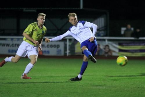 Ryan Blackman puts Enfield 2-0 up with the first of his three goals
