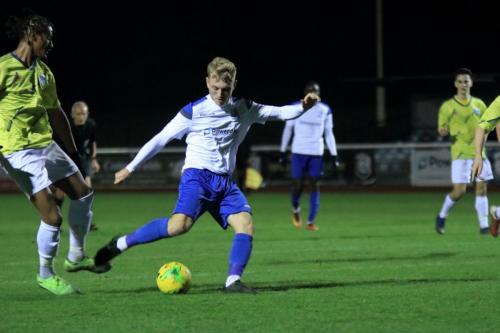 Ryan Blackman scores the second of his three goals