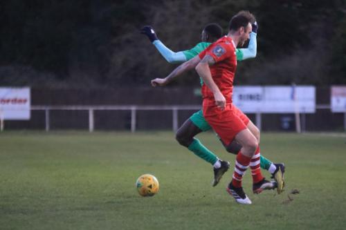 Hornchurchs Matt Johnson trips Bobson Bawling