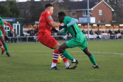 Hornchurchs Nathan Cooper (L) and Enfields Bobson Bawling