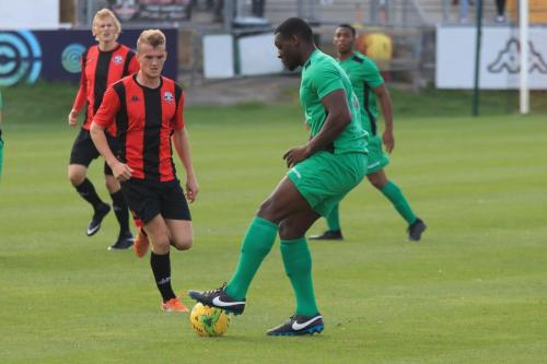 Enfields Alex Cathline (R) and Lewes Thomas Day