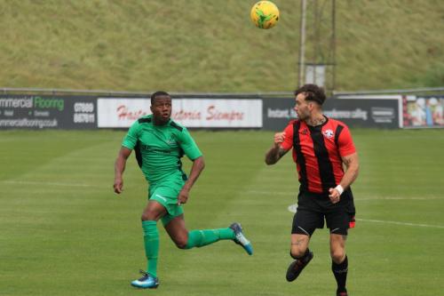 Enfields Ken Charles (L) and Lewes Stacey Freeman