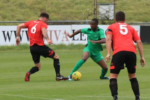 Enfields Ken Charles and Lewes Stacey Freeman (6) and Frankie Chappell
