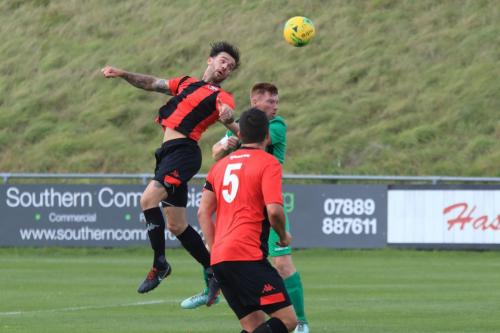 Lewes Stacey Freeman (L) challenges Marc Weatherstone