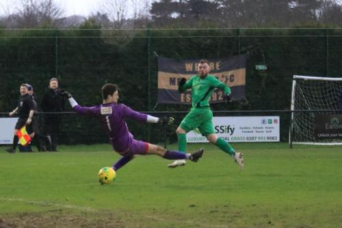 Billy Bricknell scores the final Enfield goal