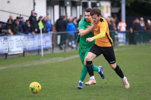 Enfields Lyle Della-Verde (L) and Mersthams James OHalloran