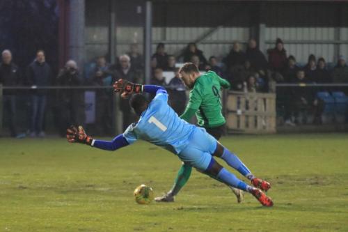 Enfields Billy Bricknell scores the winning goal