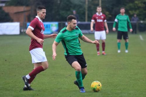 Enfields Lyle Della-Verde (R) and Potters Bars Will Wambeek