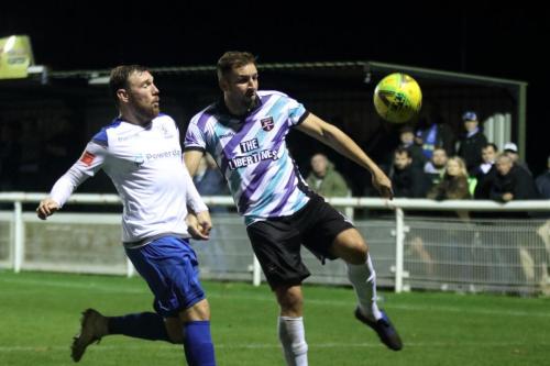 Enfield's Billy Bricknell and Margate's Liam Friend(R)