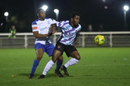 Enfield's Jon Muleba (L) and Margate's Richard Afrane-Kesey