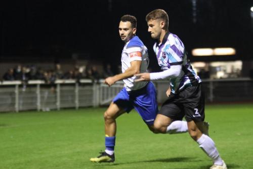 Margate's Jack Richard's (R) and Enfield's Lyle Della-Verde