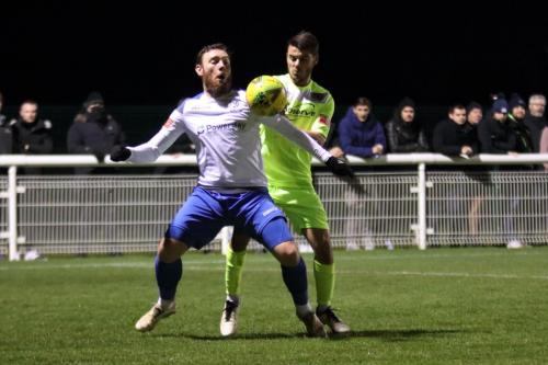 Enfield's Billy Bricknell (L) and Maldon's Sam Cornish