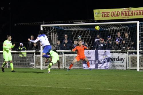 Sam Youngs (7) makes it 2-0 to Enfield
