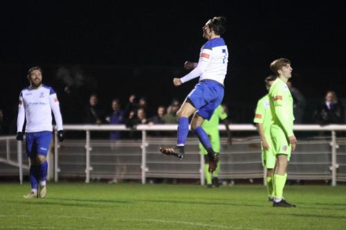 Enfield's Sam Youngs celebrates his goal