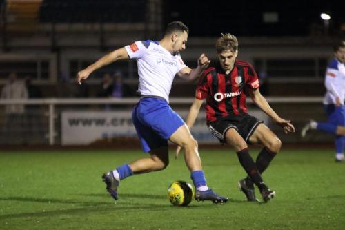 Enfield's Lyle Della-Verde (L) and Brightlingsea's Charlie Durling