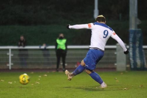 Billy Bricknell's penalty completes his hat-trick and makes it 8-1