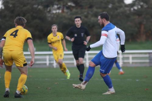 Enfield's Billy Bricknell (R) and Ramsgate's James Morrish