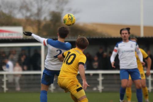 Enfield's Josh Urquhart (2) and Ramsgate's Ashley Miller