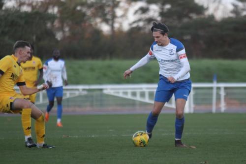 Enfield's Sam Youngs (R) and Ramsgate's Luke Carey
