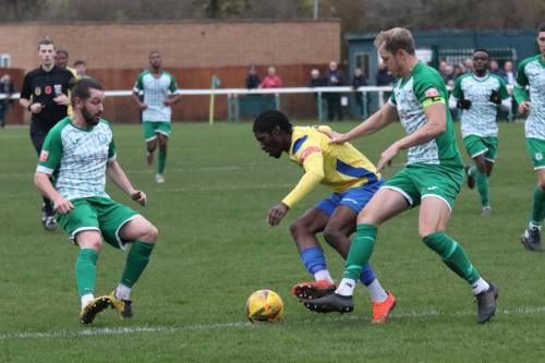 IMG 7479-Enfields-Andre-Coker-and-Biggleswades-Robbie-Parker-L-and-Shane-Bush