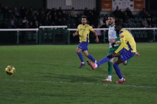IMG 7579-Muhammadu-Faals-shot-is-saved-by-Biggleswade-keeper-Jake-Alley