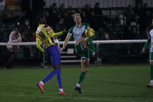 IMG 7584-Biggleswades-Shane-Bush-clears-from-Muhammadu-Faal