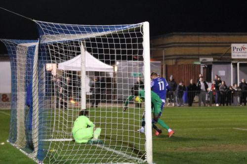 IMG 7641-Stortfords-Mark-Haines-blue-makes-sure-Muhammadu-Faal-cant-convert-the-rbound-from-Jack-Giddens-save