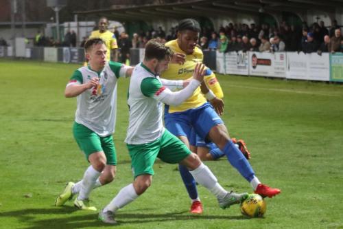 IMG 8834-Enfields-Manny-Maja-under-pressure-from-Jake-Flannigan-and-Calvin-Davies