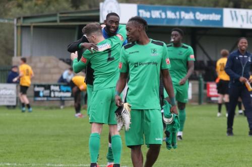 IMG 6703-Lee-Chappell-2-congratulates-Muhammadu-Faal-on-his-four-goals