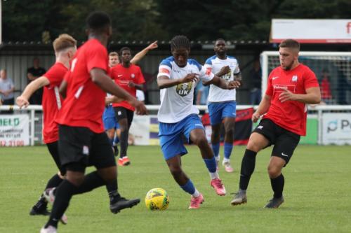 IMG 4578-Enfields-Andre-Coker-tries-to-find-a-way-through-the-defence