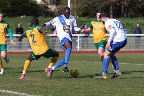 IMG 5436-Enfields-Muhammadu-Faal-skips-past-a-challenge-from-Chris-Sessegnon
