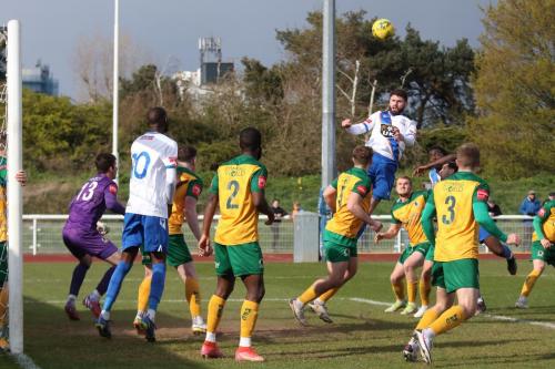IMG 5465-Enfields-Jake-Cass-jumps-for-the-ball-but-it-clears-him-and-allows-Jerry-Gyebi-to-score