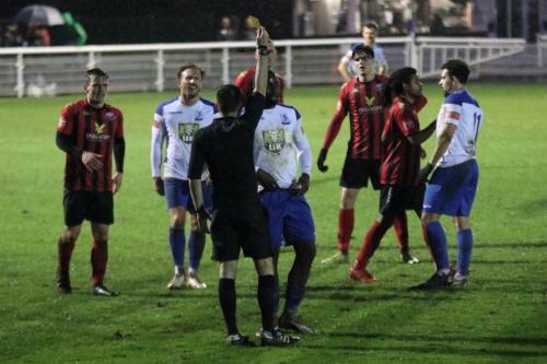 IMG 9856-Percy-Kiangebeni-is-shown-the-yellow-card.