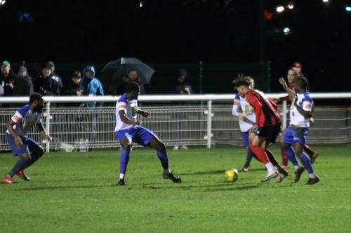 IMG 9980-Michael-Klass-is-surrounded-by-Enfield-defenders