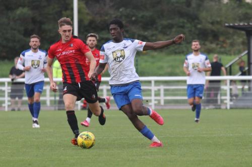 Regent's Charlie Durling (L) and Enfield's Andre Coker