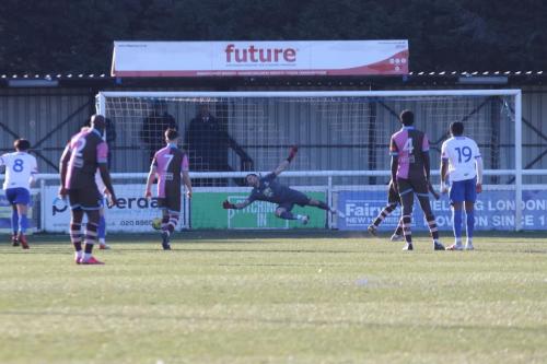 IMG 4381-Enfields-Nathan-McDonald-has-no-chance-of-stopping-Kieron-Cadogans-penalty