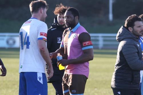 IMG 4505-Adam-Cunnington-L-and-Jerry-Nnamani-chat-at-the-end-of-the-game