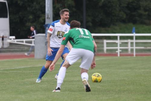 Enfield's Lee Chappell (L) and Dereham's Adam Hipperson