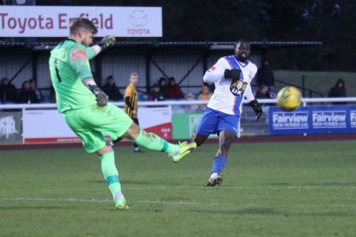 IMG 8604-Folkestones-Tim-Roberts-clears-as-Percy-Kiangebeni-closes-optimistically