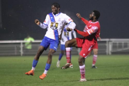 IMG 8137-Hornchurchs-Daniel-Obi-R-clears-from-Andre-Coker