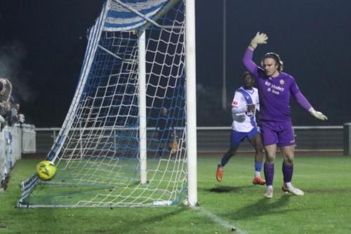 IMG 8159-Hornchurch-keeper-Joe-Wright-watches-the-ball-pass-the-post