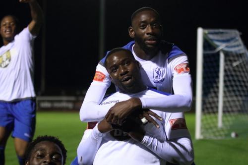 IMG 5303-Muhammadu-Faal-and-Percy-Kiangebeni-front-celebrate-the-opening-goal