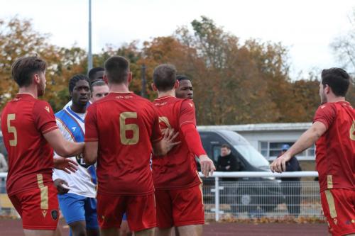IMG 6991-Tempers-flare-as-Polices-Ollie-Robinson-R-holds-on-to-the-ball-to-delay-the-taking-of-a-penalty-kick
