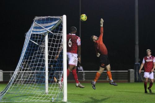 IMG 5989-Lyle-Della-Verdes-curling-shot-beats-Wingate-keeper-Ben-Goode-and-defender-Daniel-Pappoe-but-hits-the-crossbar