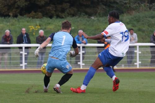 IMG 6136-Worthing-keeper-Harrison-Male-clears-from-Manny-Maja