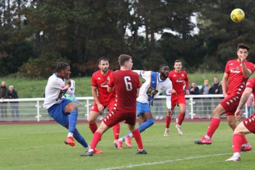 IMG 6313-Enfields-Manny-Maja-L-falls-victim-to-the-Curse-of-the-Man-of-the-Match-shooting-over-the-bar-just-after-the-award-was-announced
